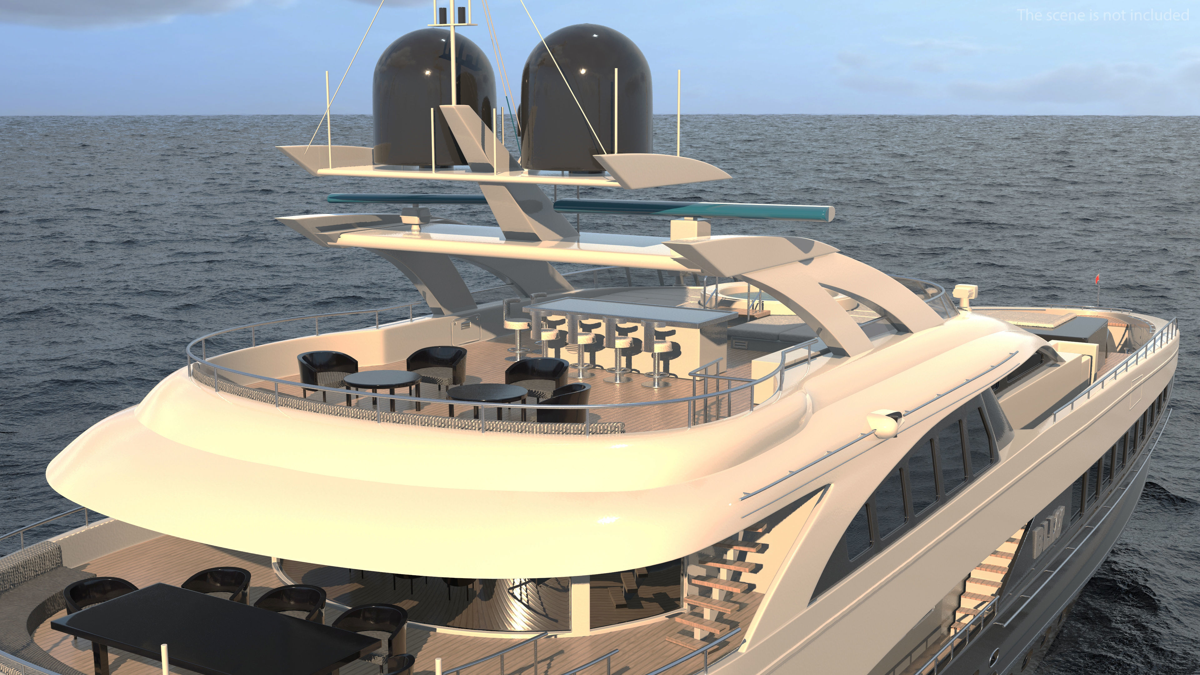 Bliss Motor Mega Yacht for Travel 3D model_12