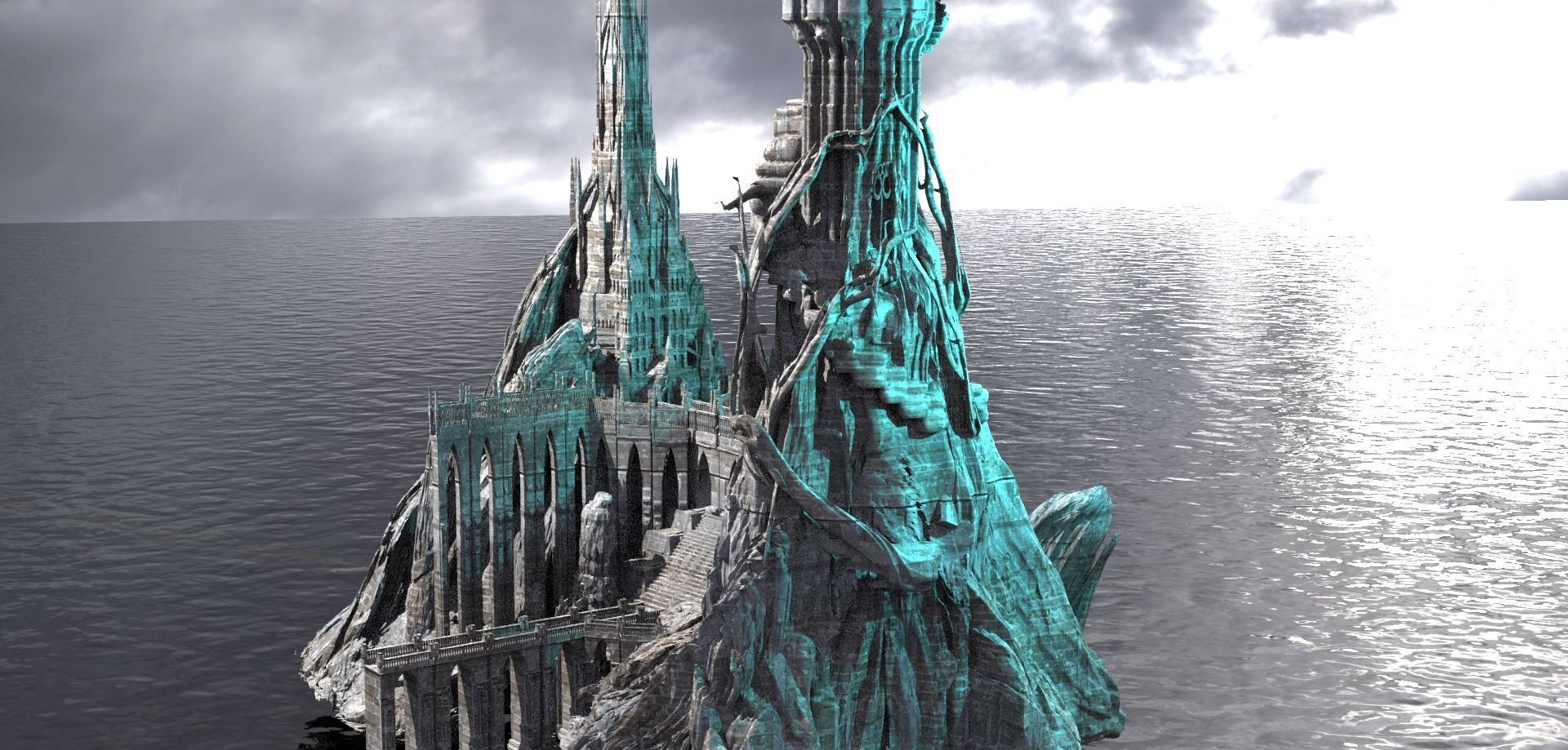 Anuket labyrinth Weaved Towers  3D model_1