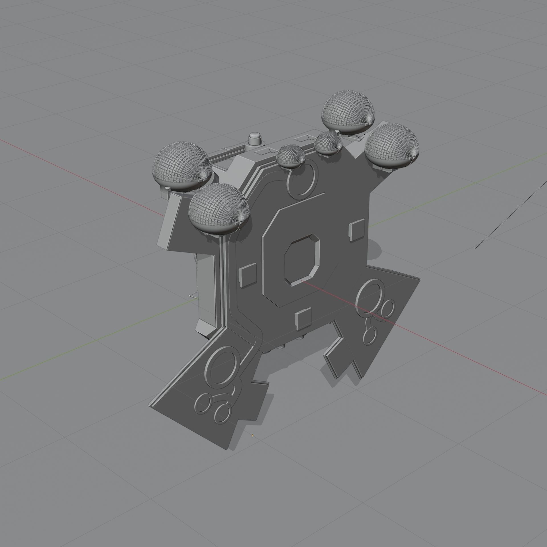 Drone Low-poly 3D model_12