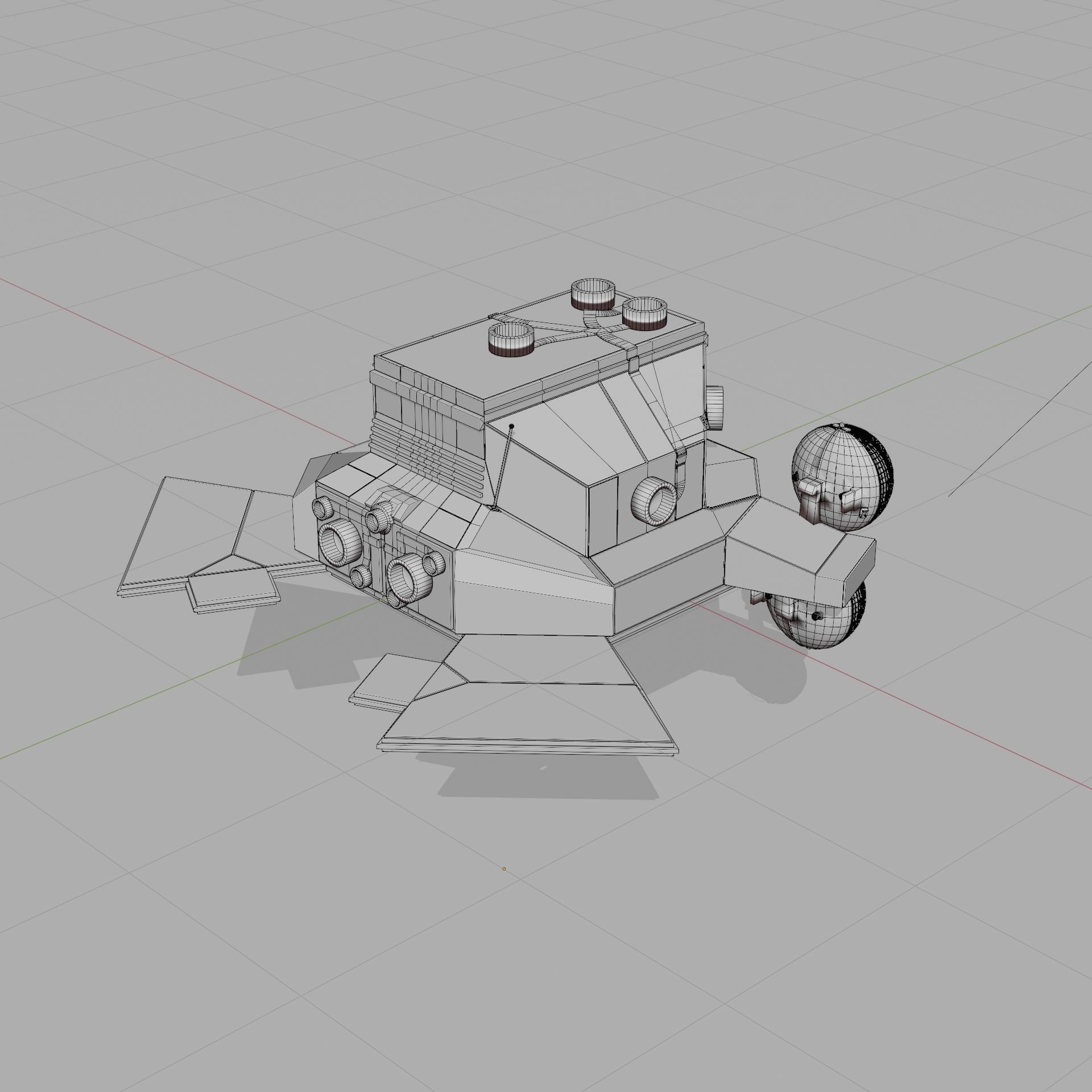 Drone Low-poly 3D model_15