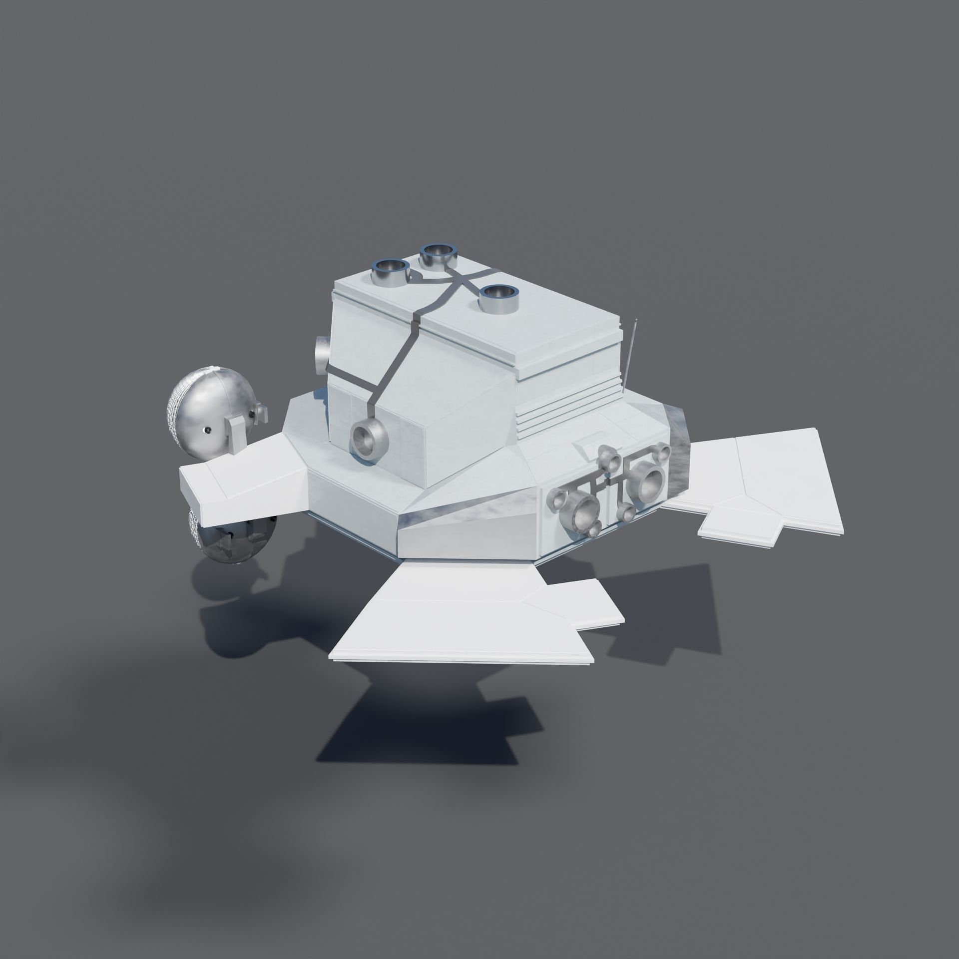 Drone Low-poly 3D model_2