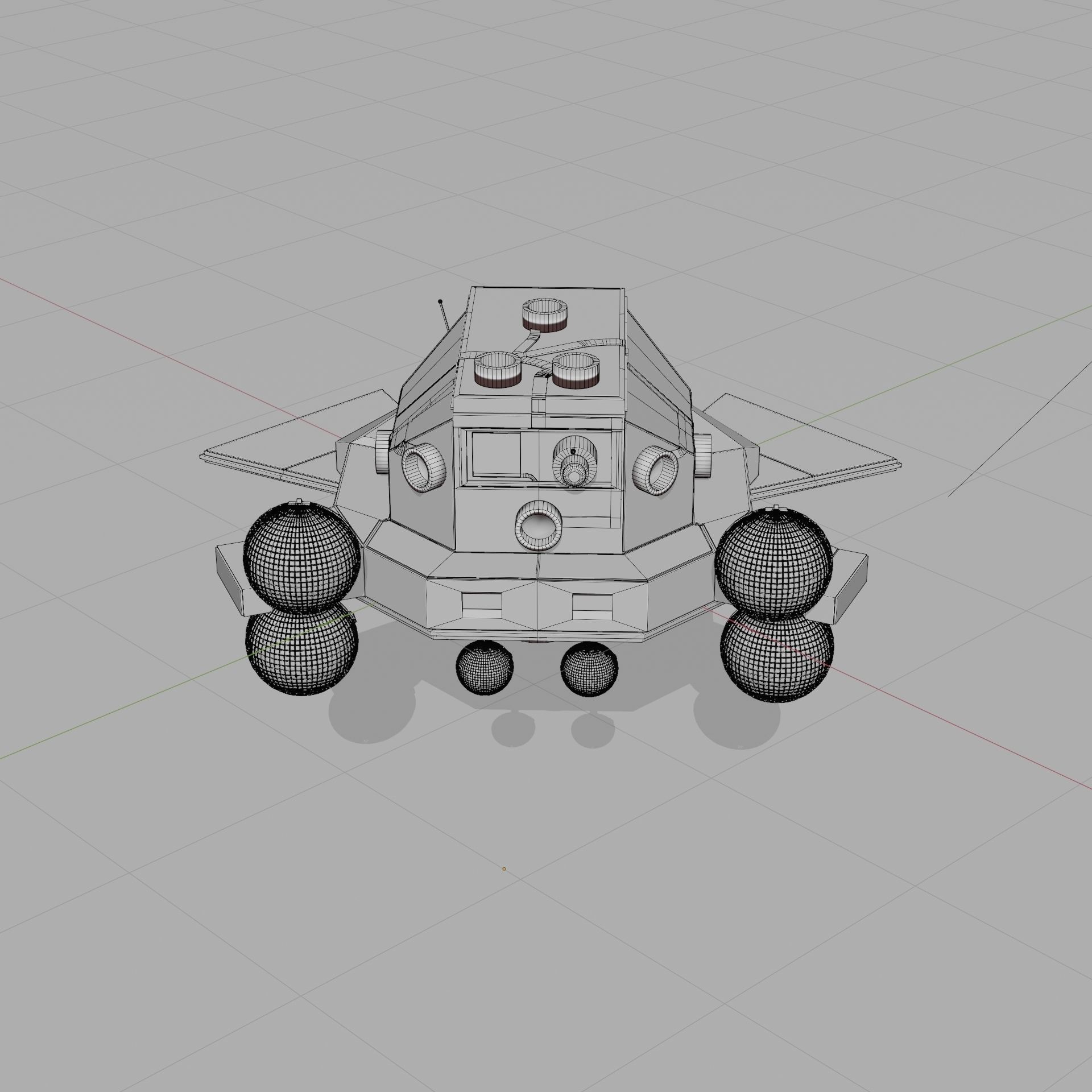 Drone Low-poly 3D model_20