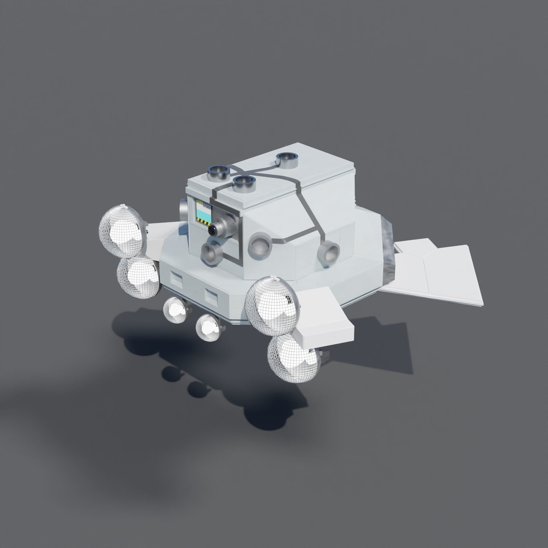 Drone Low-poly 3D model_3