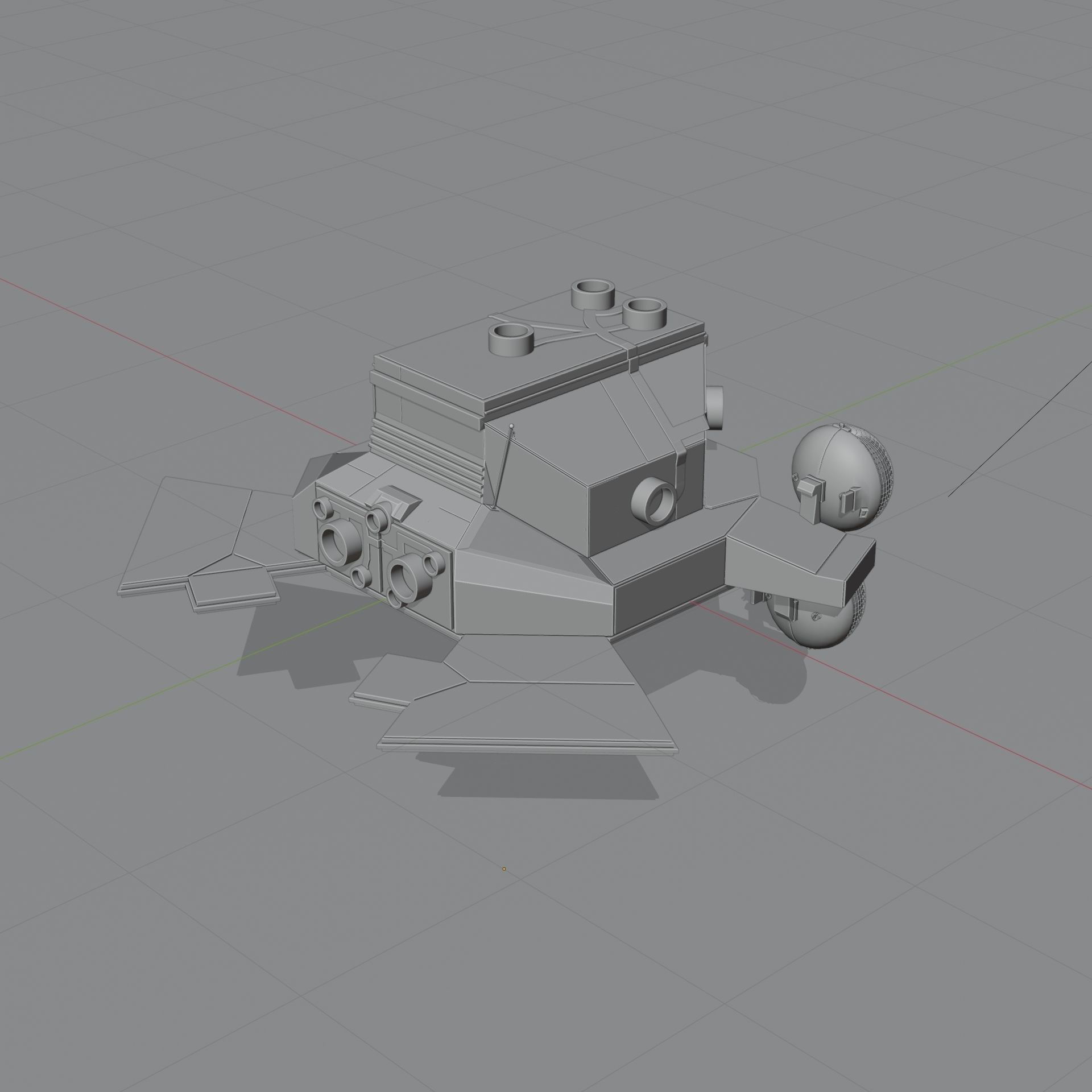 Drone Low-poly 3D model_8