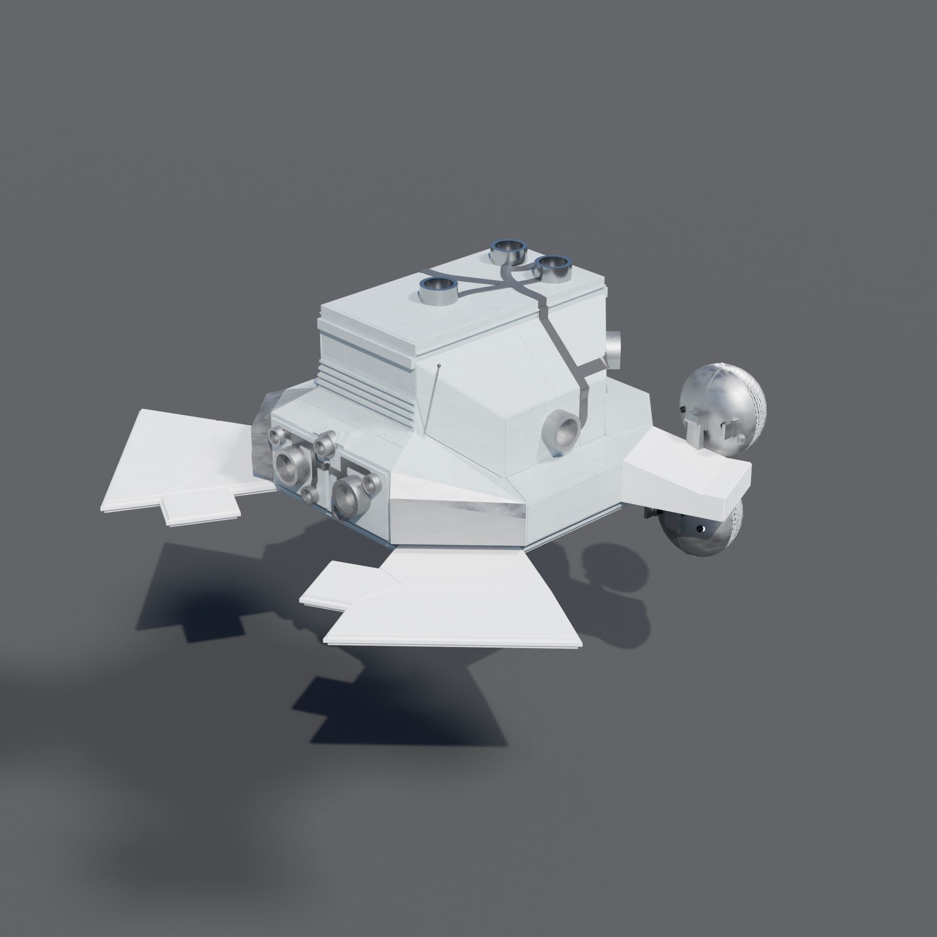 Drone Low-poly 3D model_1