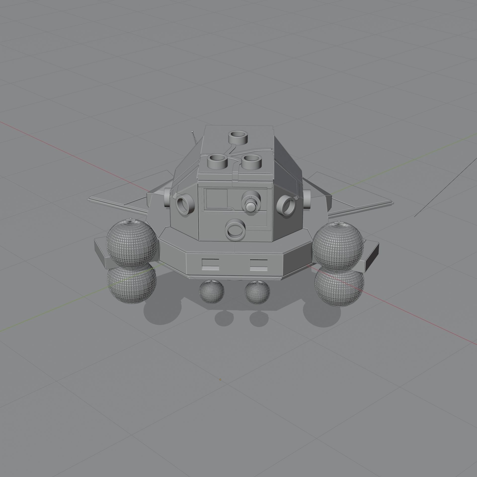Drone Low-poly 3D model_13