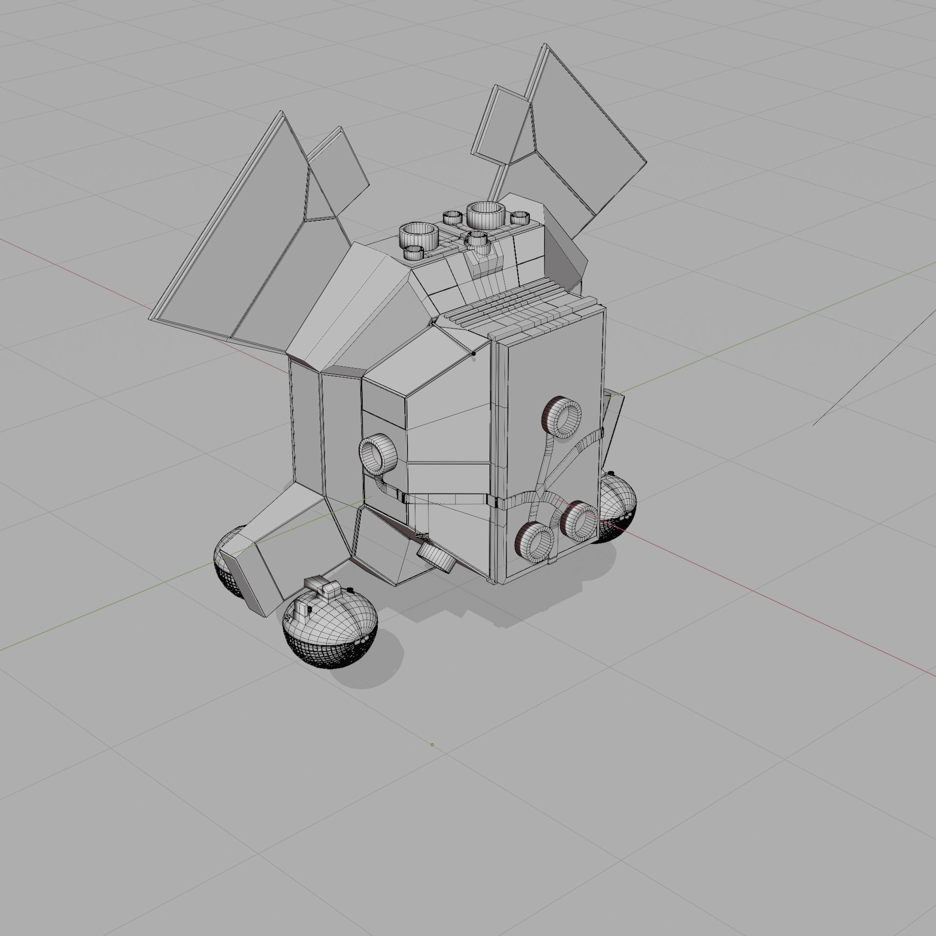 Drone Low-poly 3D model_18