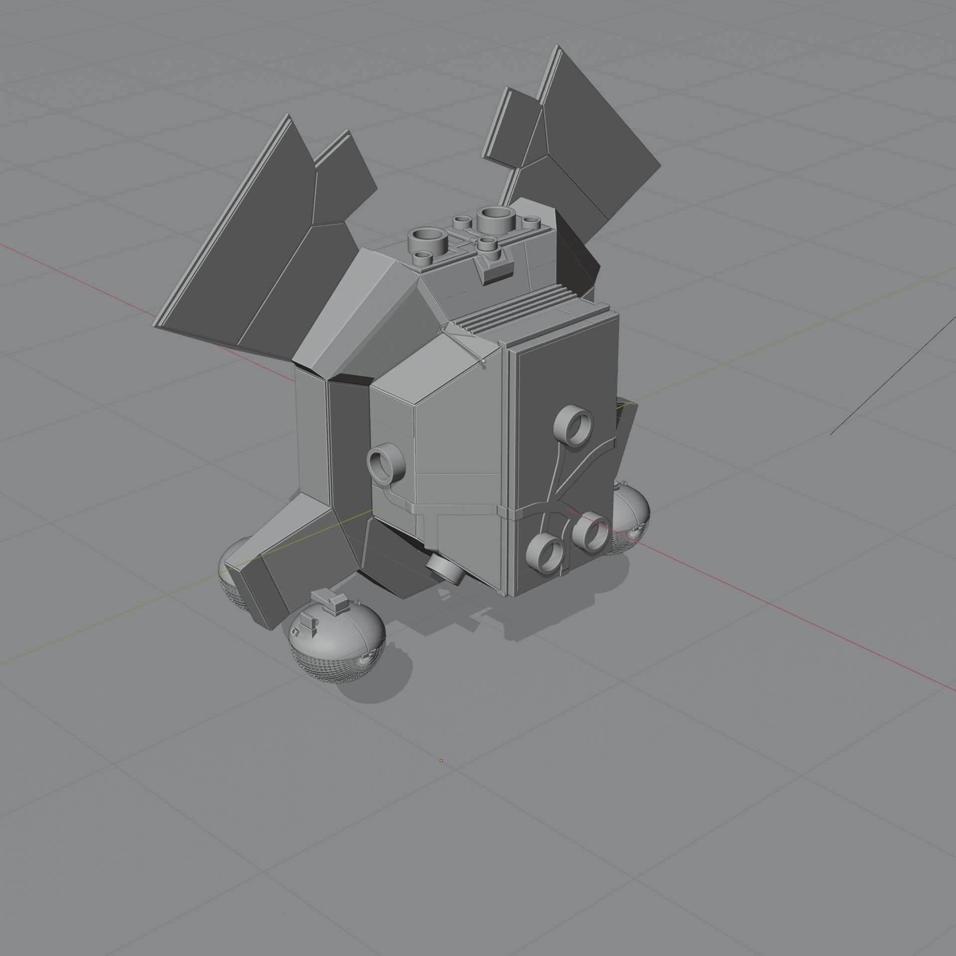 Drone Low-poly 3D model_11