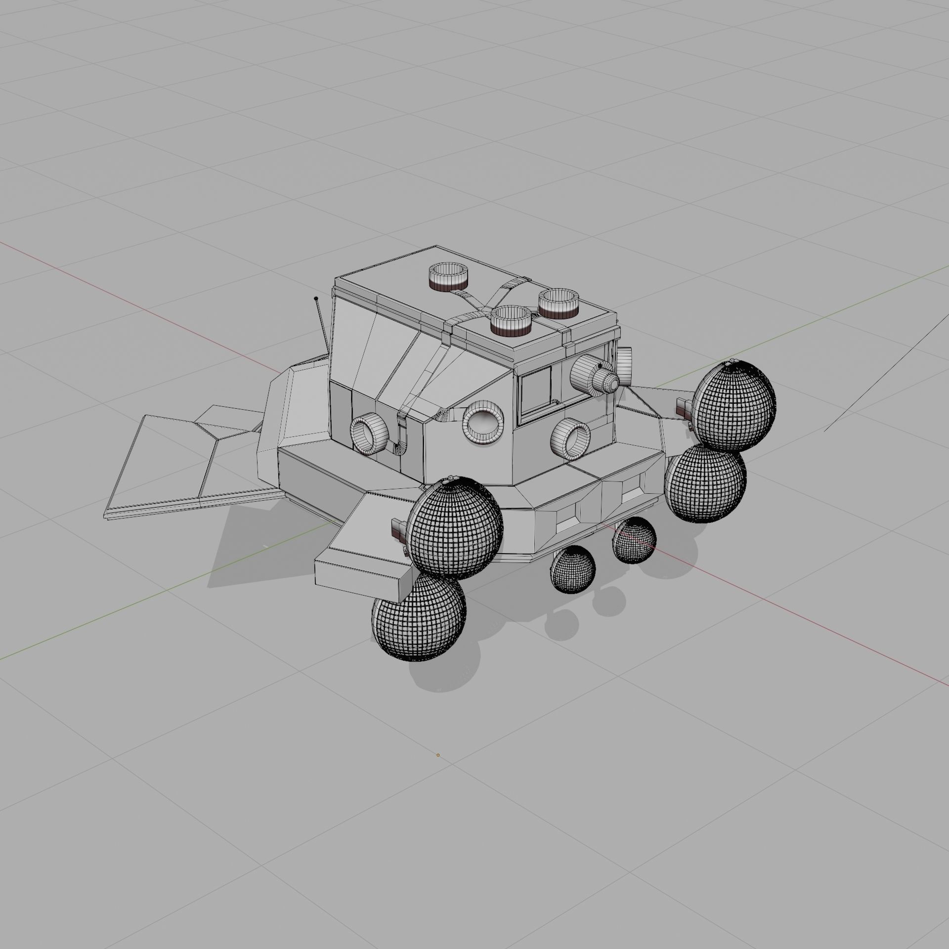 Drone Low-poly 3D model_14