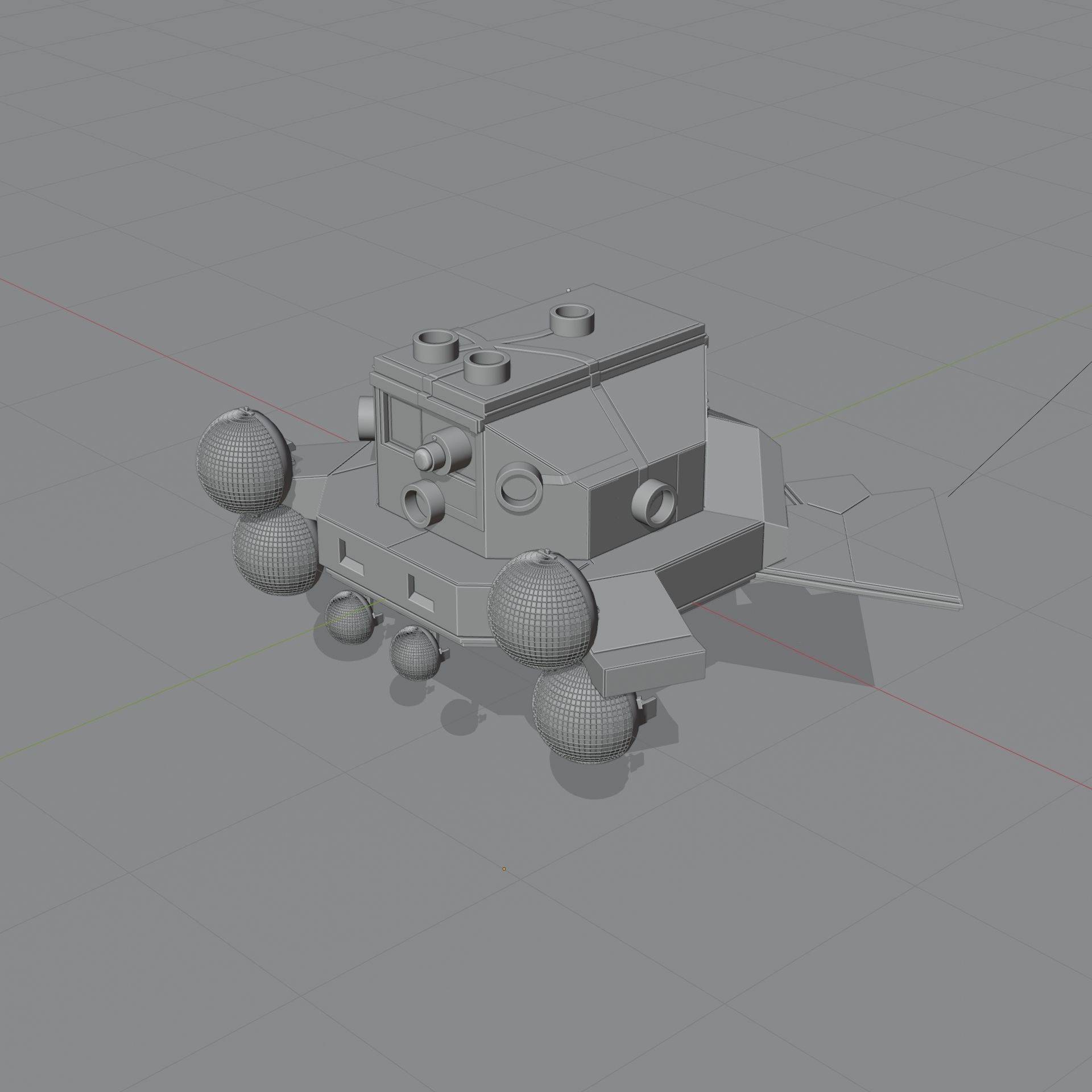 Drone Low-poly 3D model_10