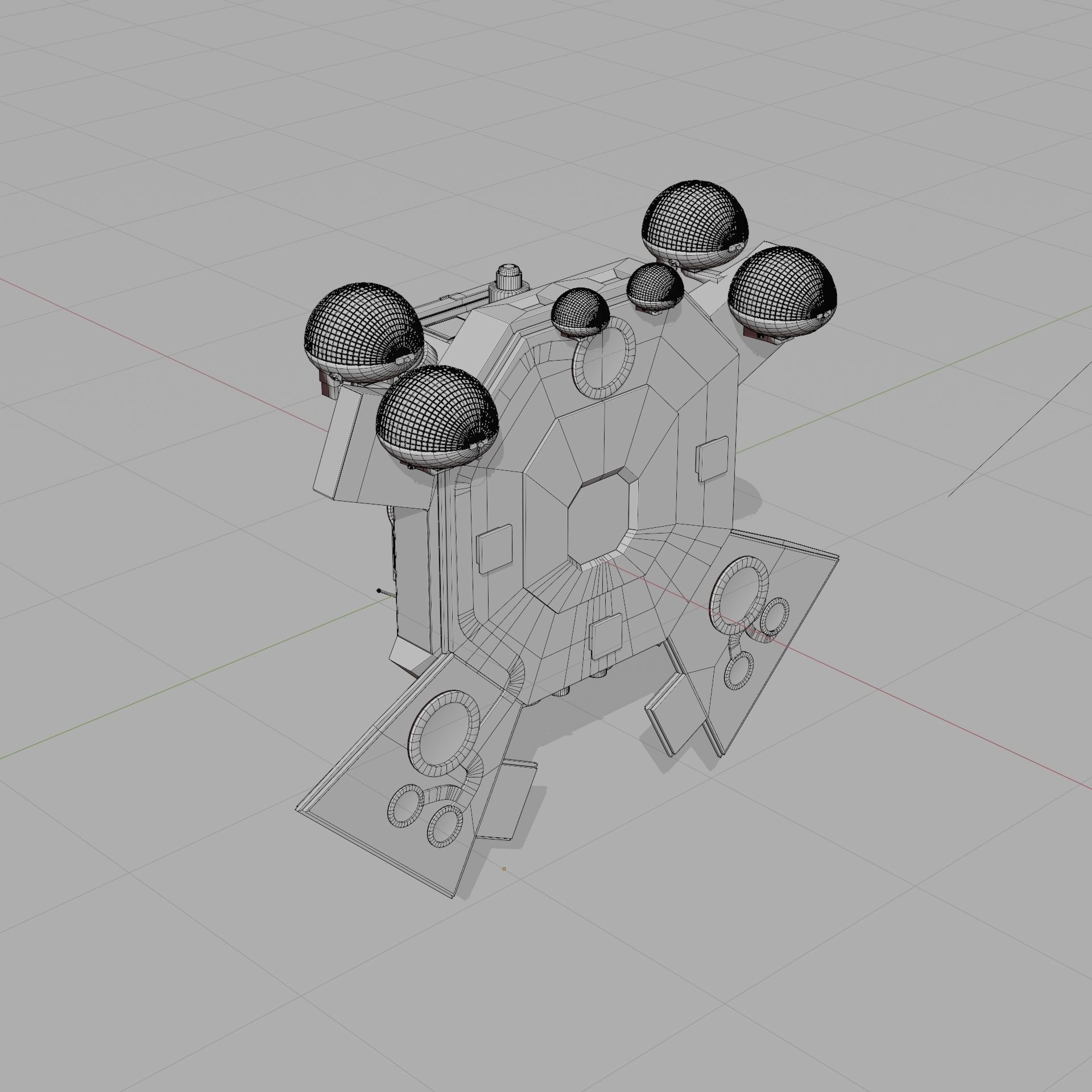 Drone Low-poly 3D model_19