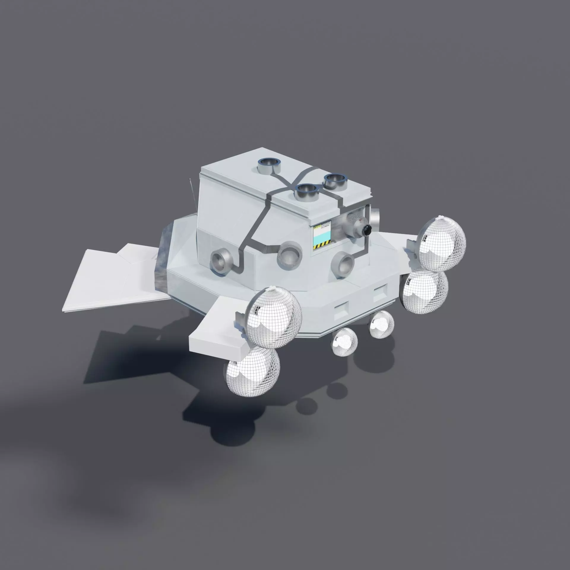 Drone Low-poly 3D model_0