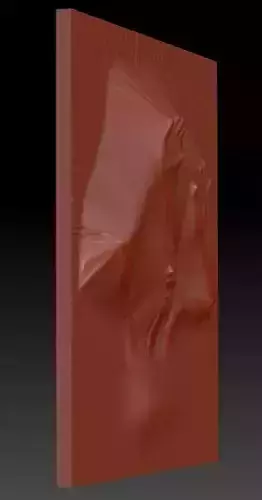 Girl on the wall 3D Printing 3D print model