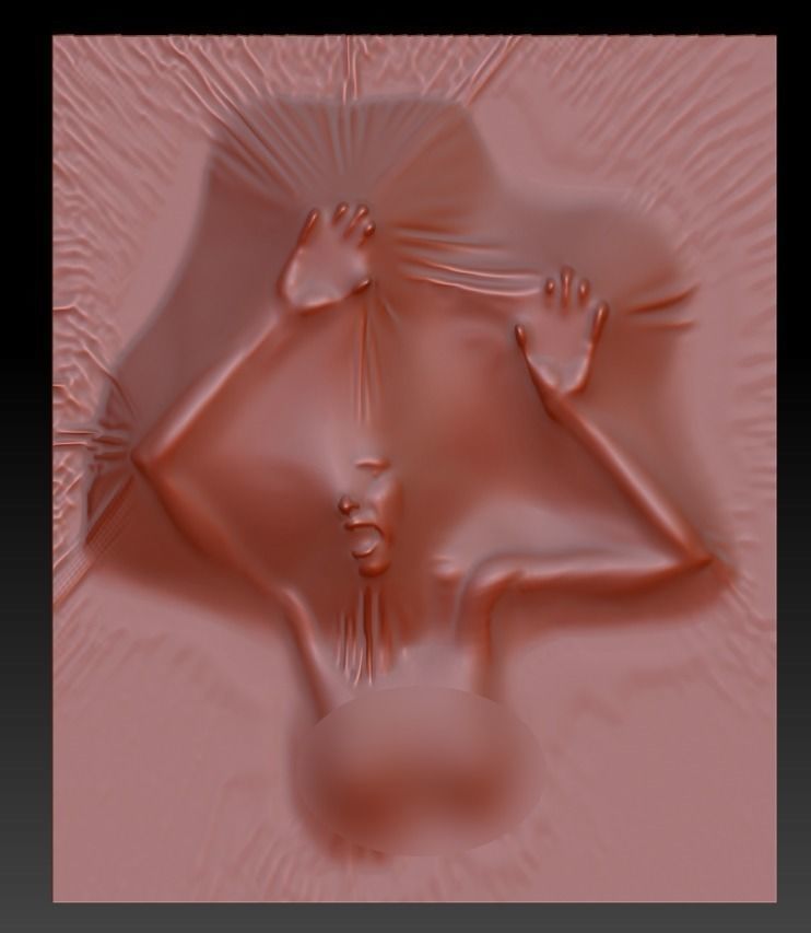 Girl on the wall 3D Printing 3D print model_1