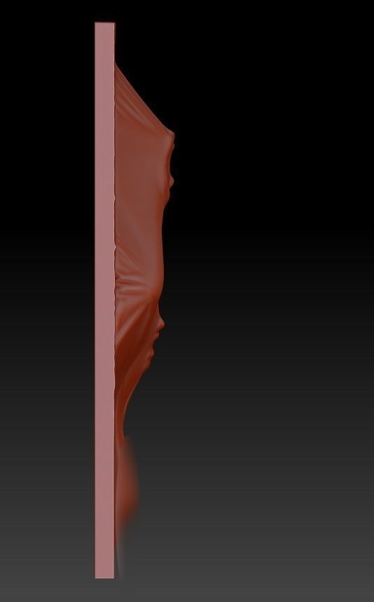 Girl on the wall 3D Printing 3D print model_2