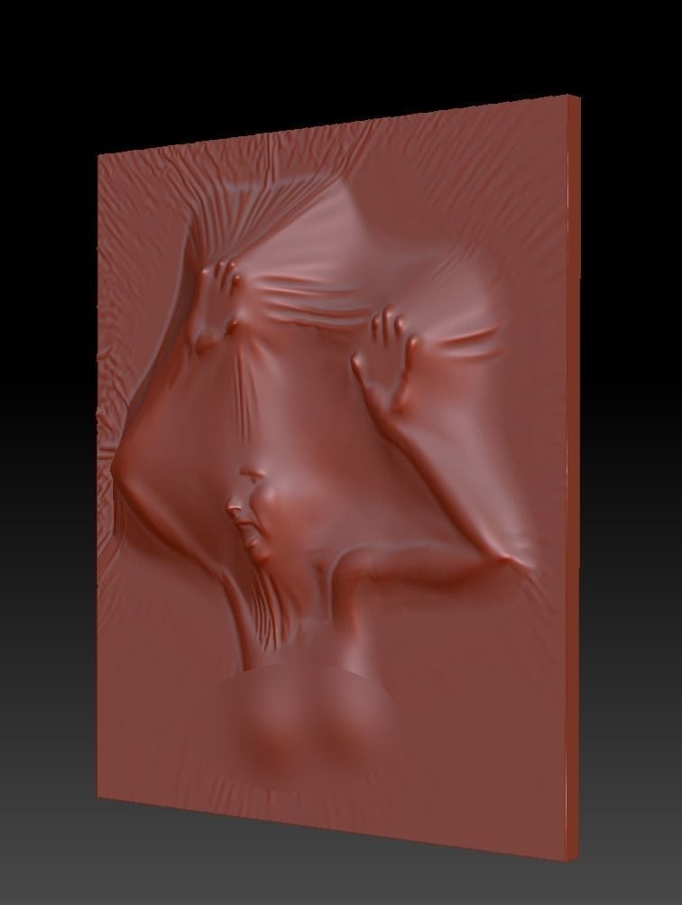 Girl on the wall 3D Printing 3D print model_4