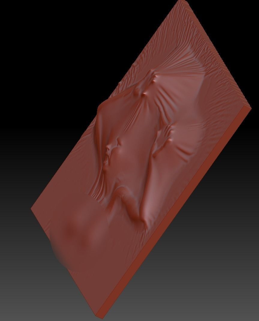 Girl on the wall 3D Printing 3D print model_3