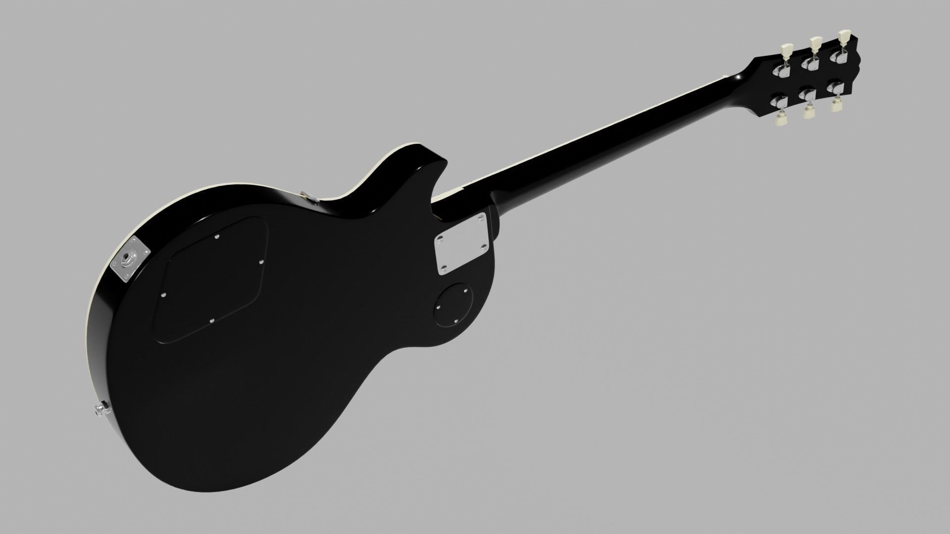 Les Paul Guitar High Quality Low-poly 3D model_3