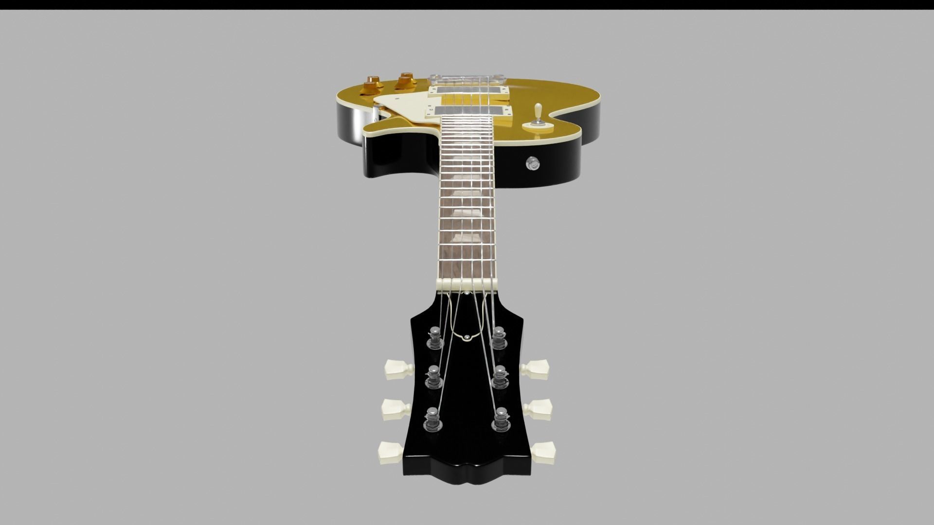 Les Paul Guitar High Quality Low-poly 3D model_4