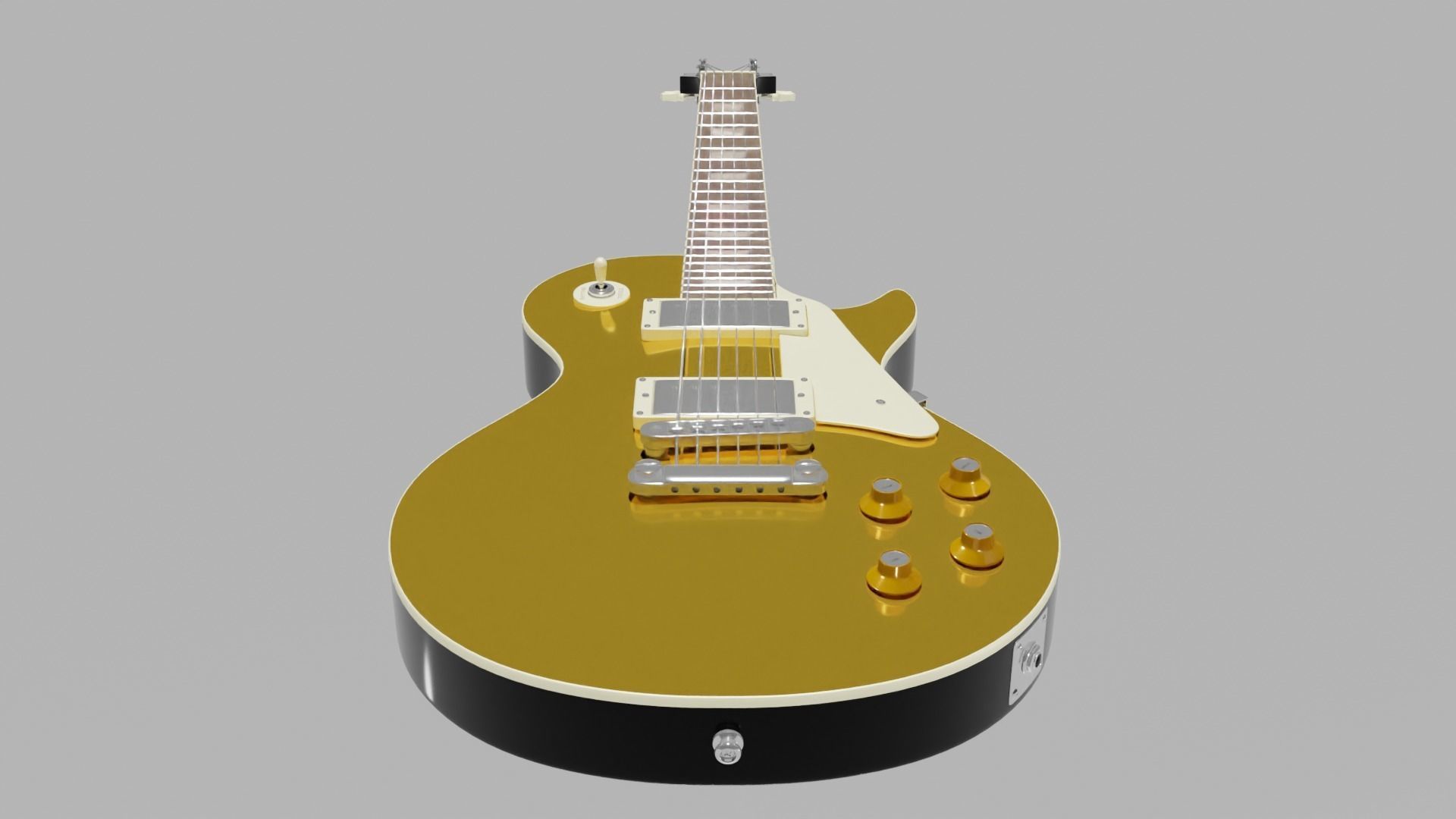 Les Paul Guitar High Quality Low-poly 3D model_5
