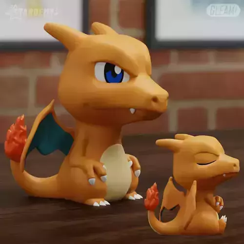 Charizard Chibi Fanart 2 models 3D print model
