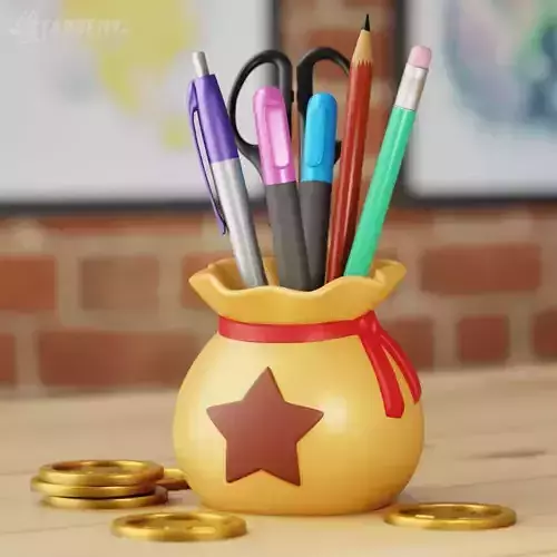 Bell Bag Planter Pen Holder Animal Crossing 3D print model