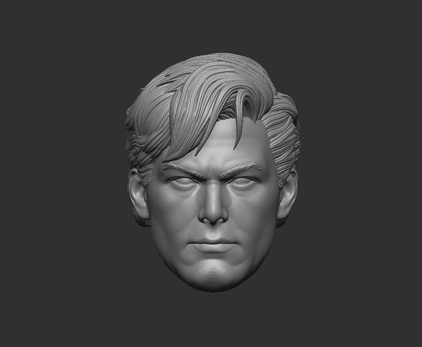 DC Unchained Superman Headsculpt for Action Figures 3D print model