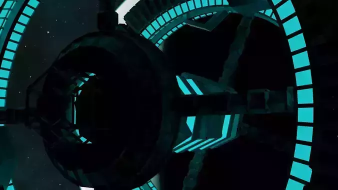 3D Sci-fi Space Station