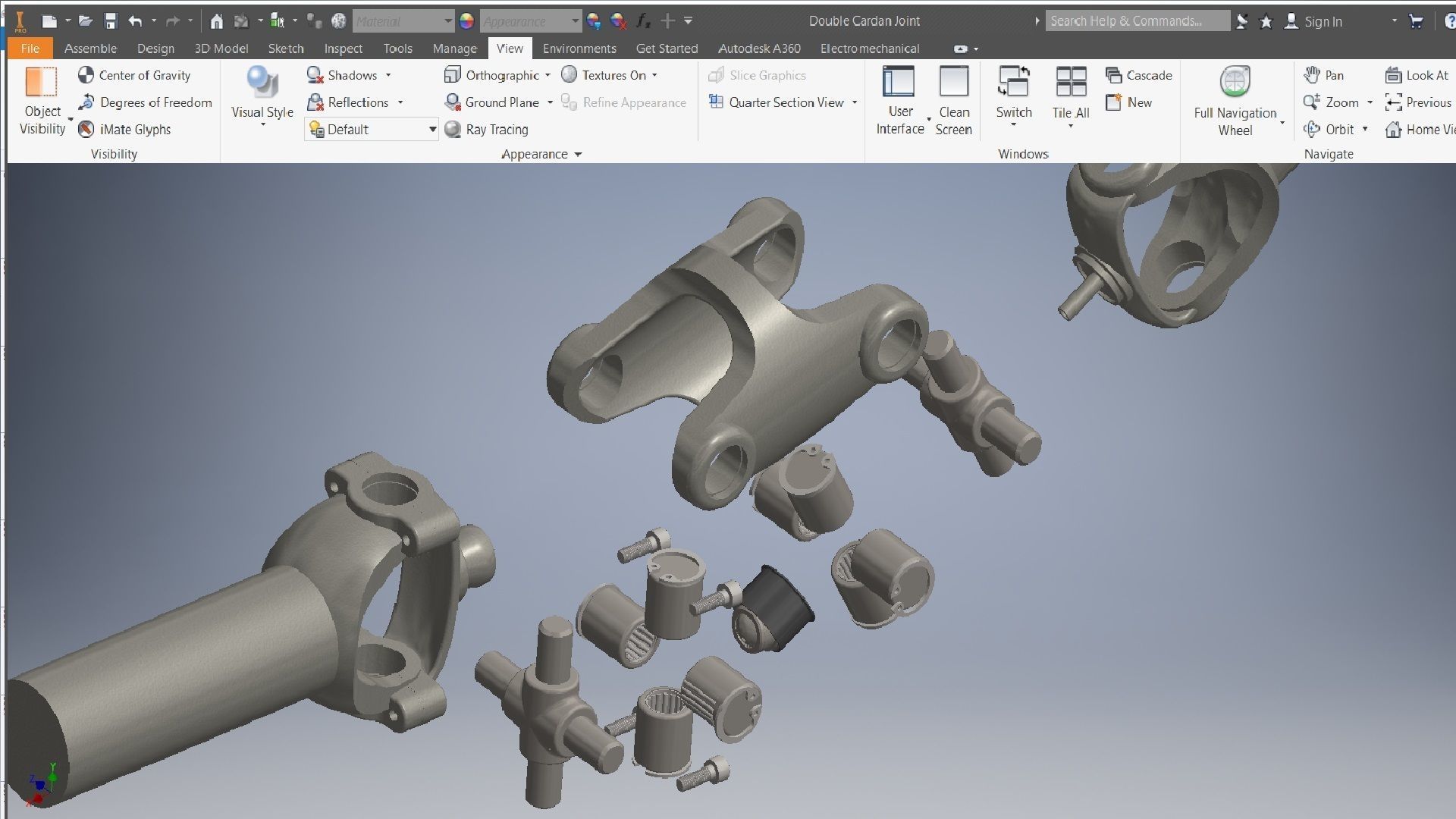 Double Cardan Joint 3D model_6