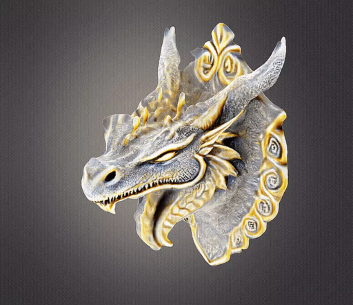 Dragon wall decor 3D print model_0