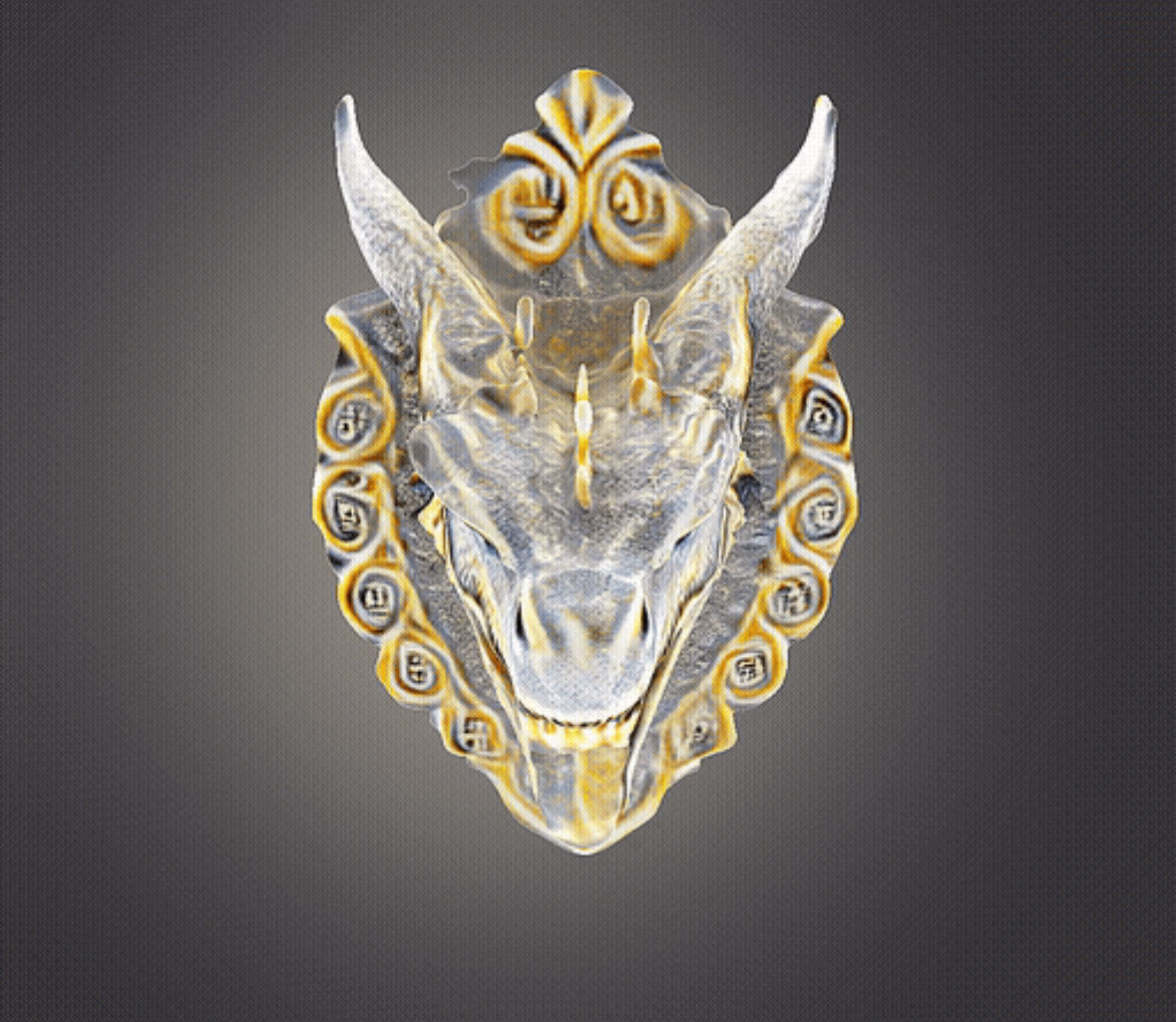 Dragon wall decor 3D print model_3