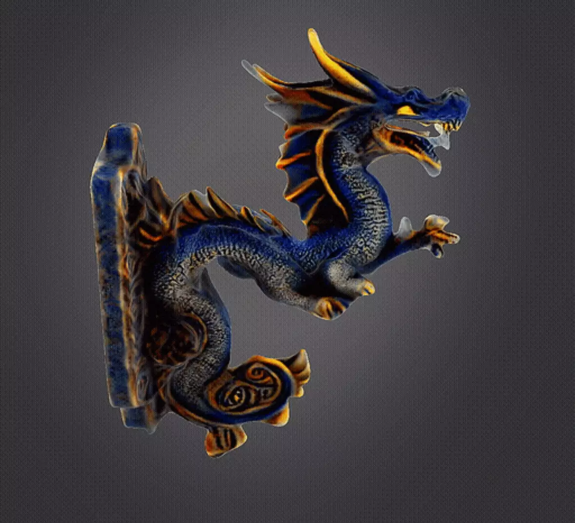 Dragon wall decor 3D print model_0