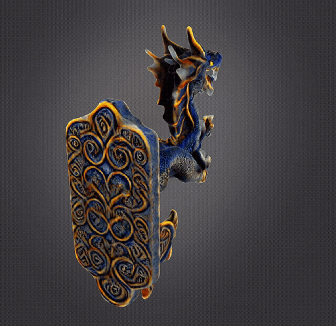 Dragon wall decor 3D print model_1