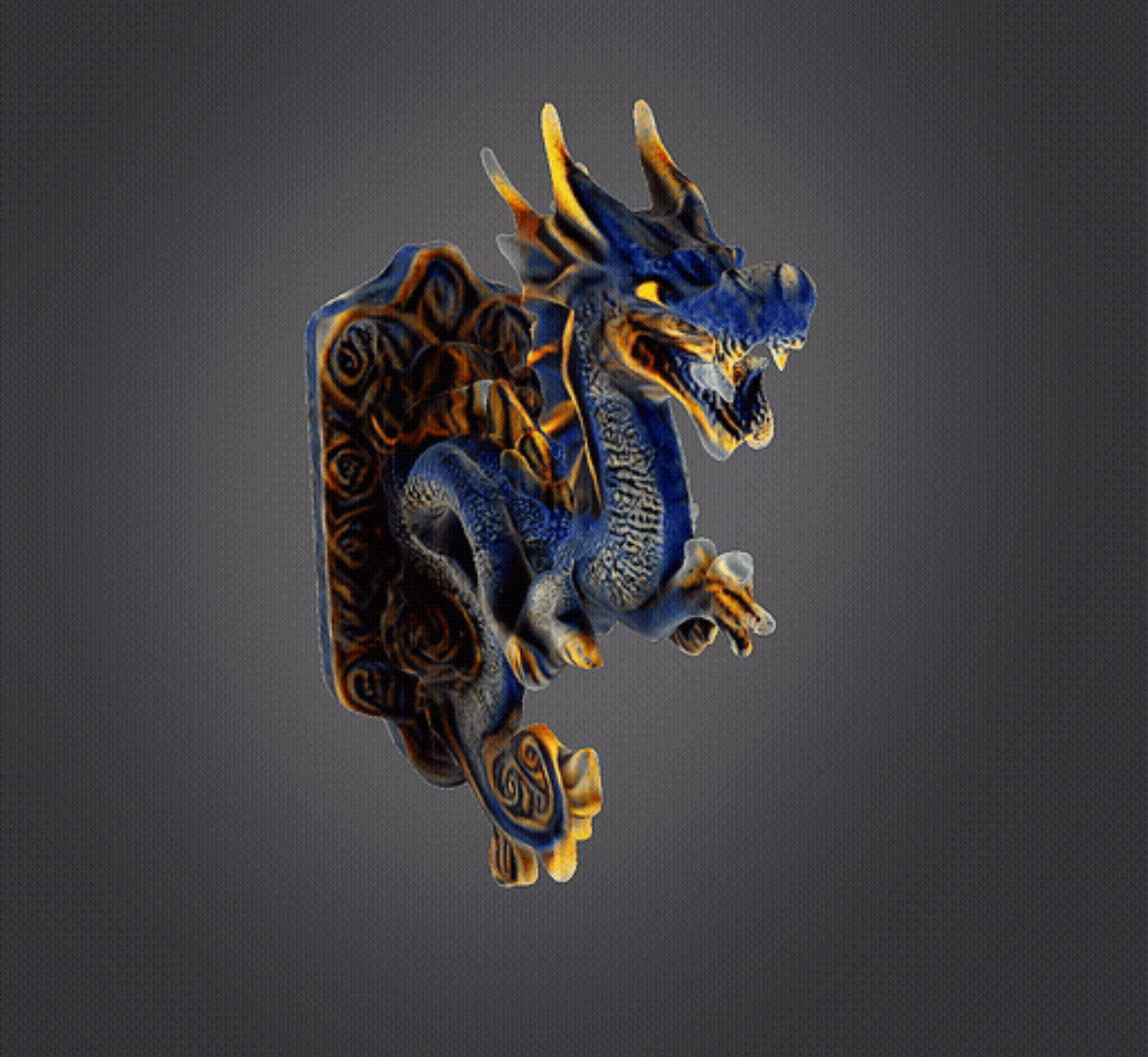 Dragon wall decor 3D print model_5