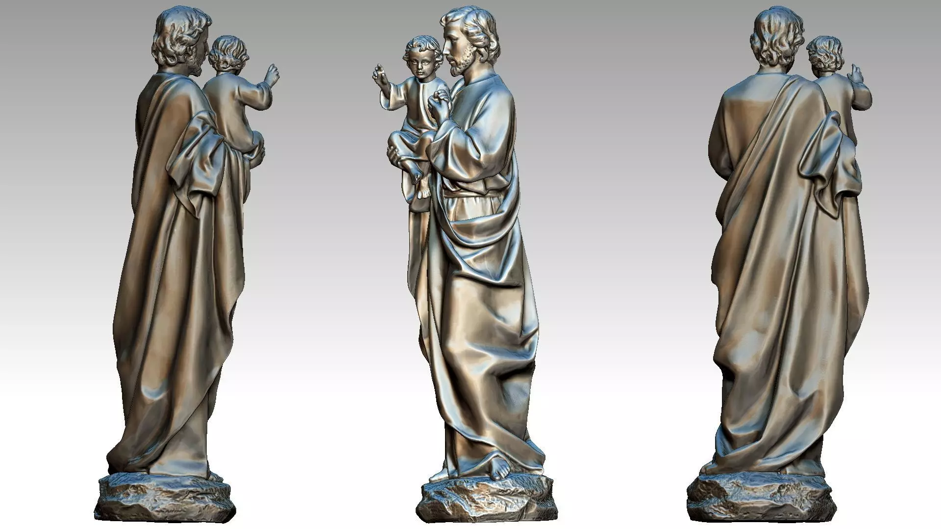 Saint Joseph Carrying Baby Jesus  3D print model_0