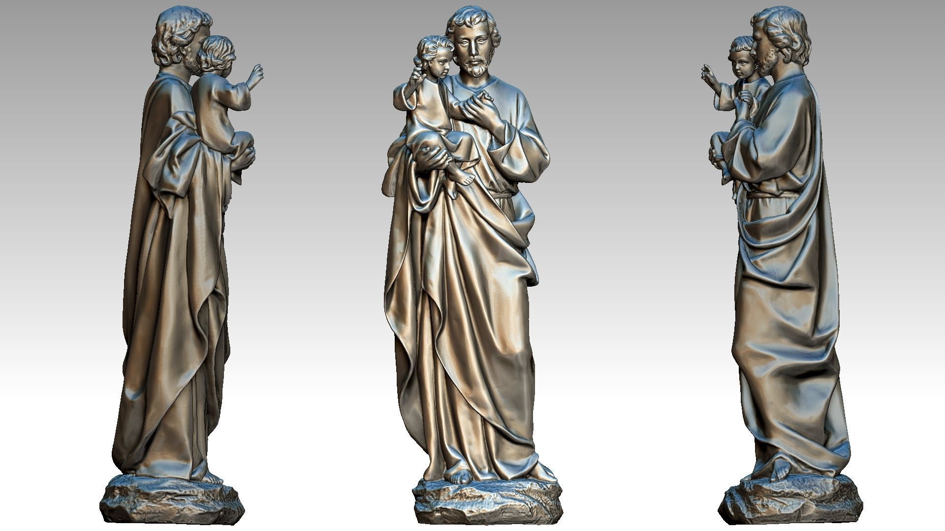 Saint Joseph Carrying Baby Jesus  3D print model_10