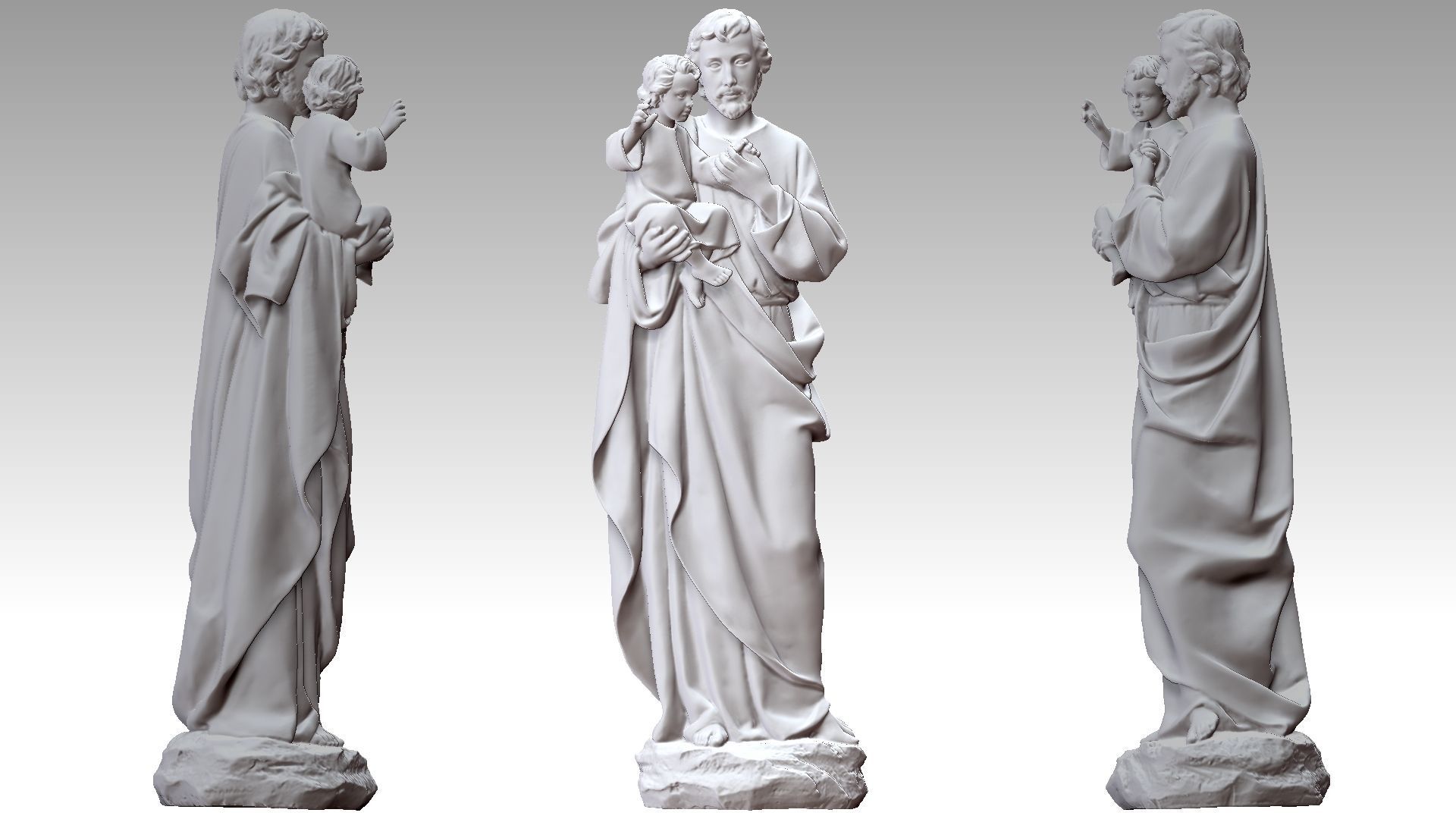 Saint Joseph Carrying Baby Jesus  3D print model_12