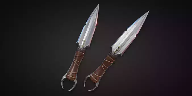 Fantasy Throwing Knife  Low-poly 3D model