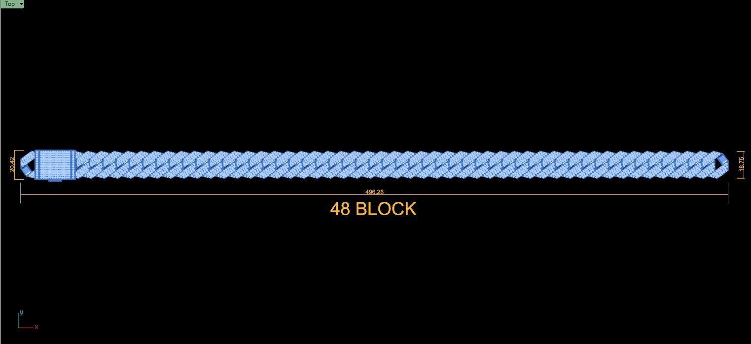 HIPHOP CUBAN LINK CHAIN FOR BRACELETS OR NECKLACE 3D print model_6