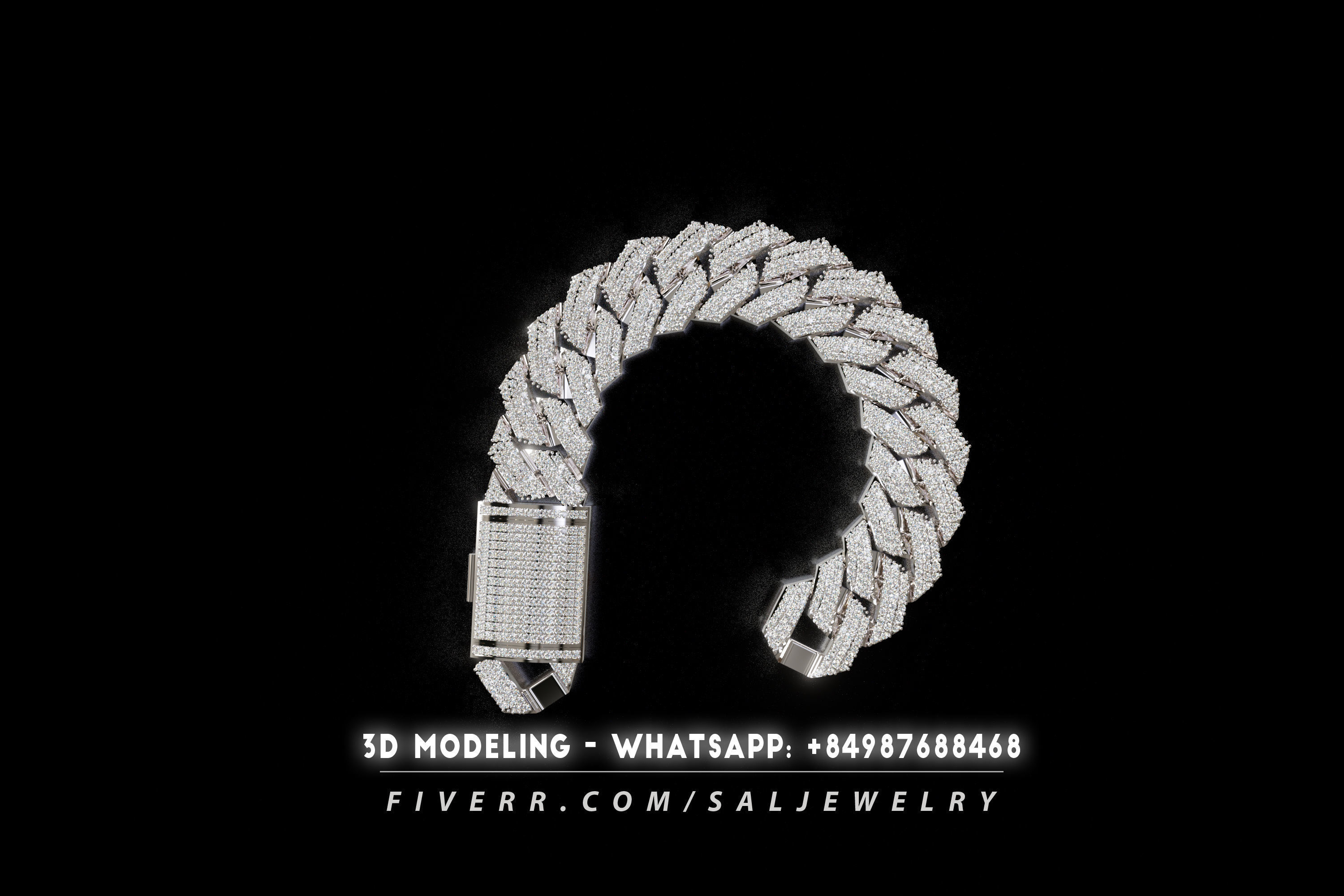 HIPHOP CUBAN LINK CHAIN FOR BRACELETS OR NECKLACE 3D print model_2