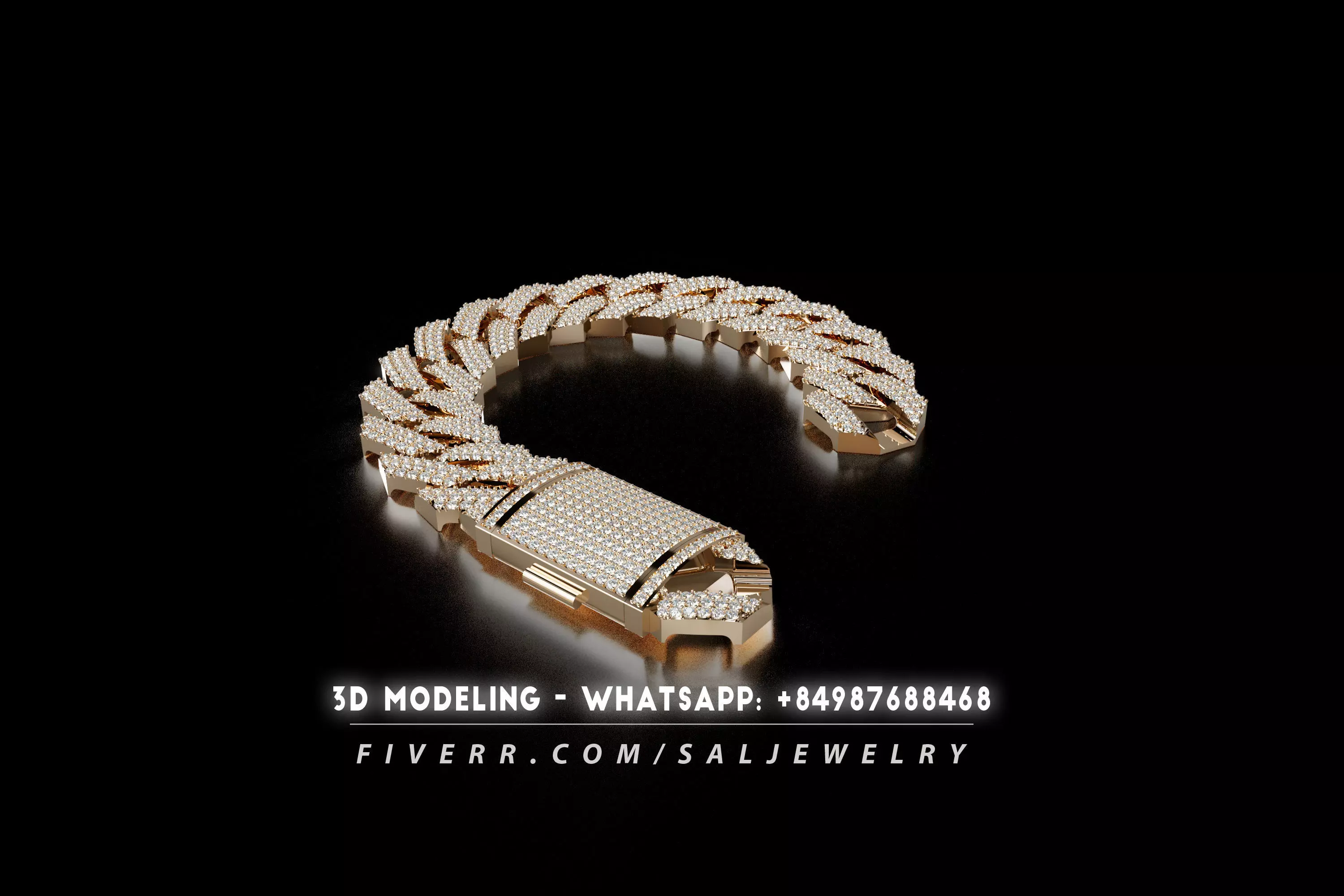 HIPHOP CUBAN LINK CHAIN FOR BRACELETS OR NECKLACE 3D print model_0