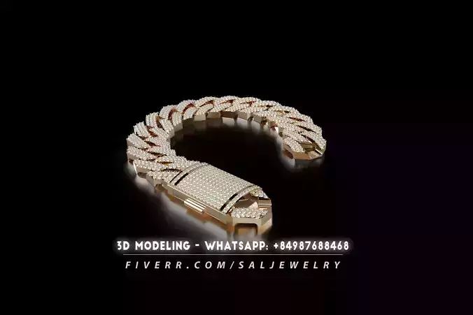 HIPHOP CUBAN LINK CHAIN FOR BRACELETS OR NECKLACE 3D print model