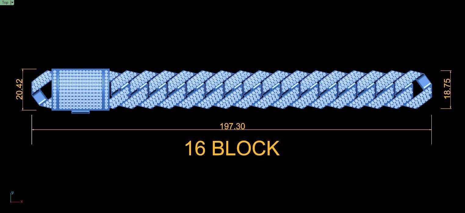 HIPHOP CUBAN LINK CHAIN FOR BRACELETS OR NECKLACE 3D print model_5