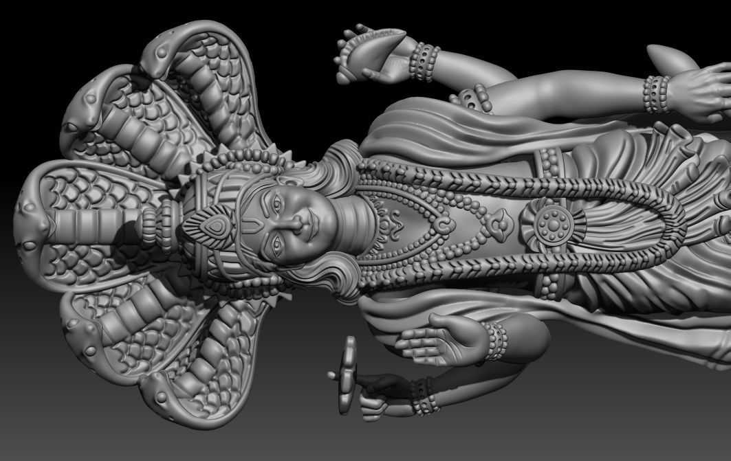 Lord Vishnu 3d model for jewelry 3D print model_2