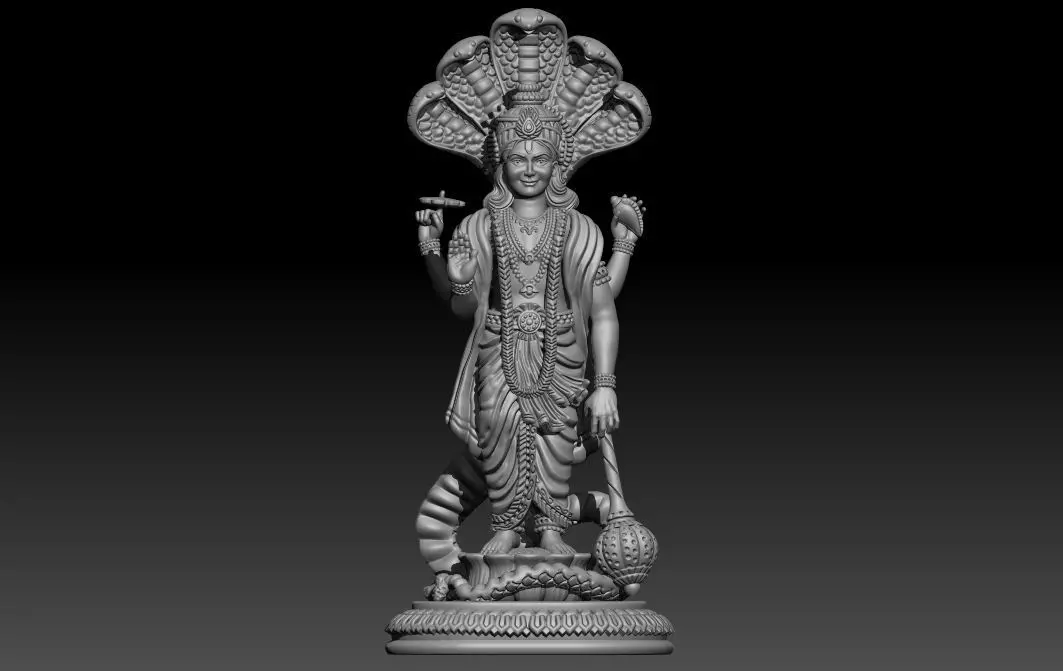 Lord Vishnu 3d model for jewelry 3D print model_0