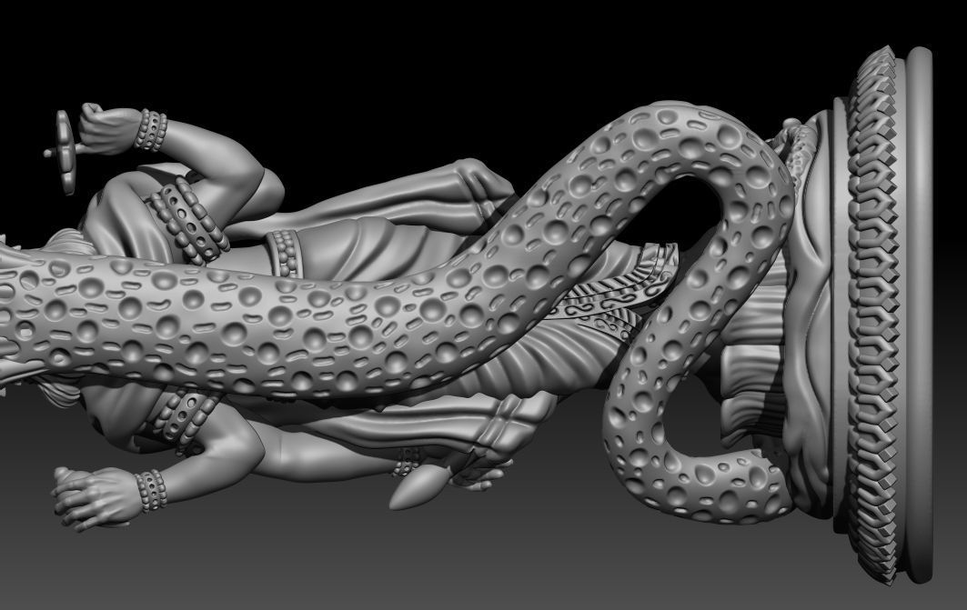 Lord Vishnu 3d model for jewelry 3D print model_5