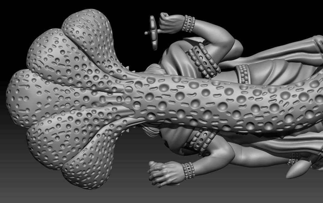 Lord Vishnu 3d model for jewelry 3D print model_3