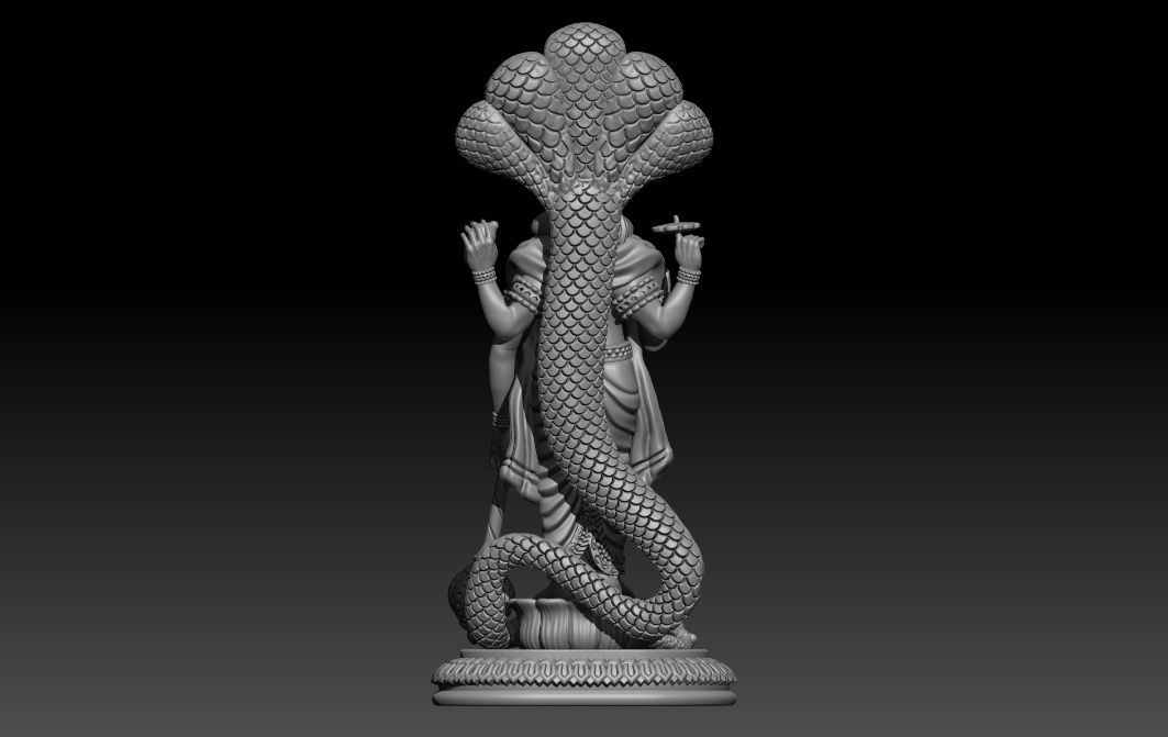 Lord Vishnu 3d model for jewelry 3D print model_1