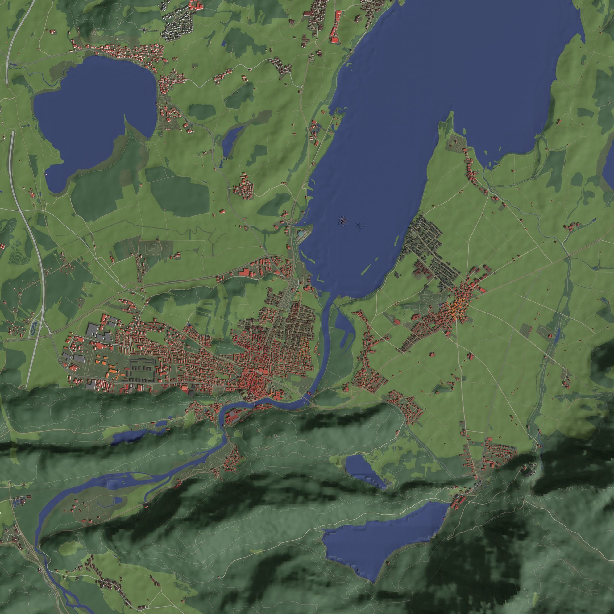 Fussen Germany - city and urban 3D model_4