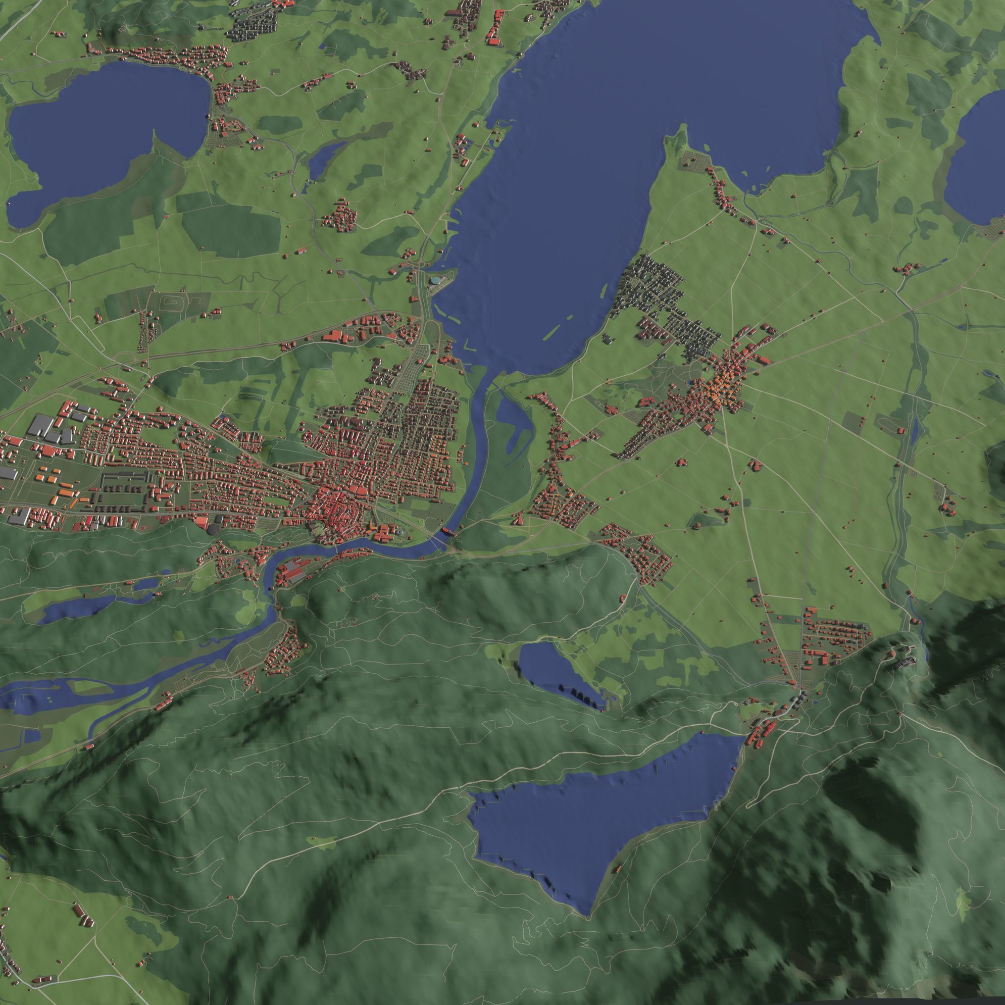 Fussen Germany - city and urban 3D model_5